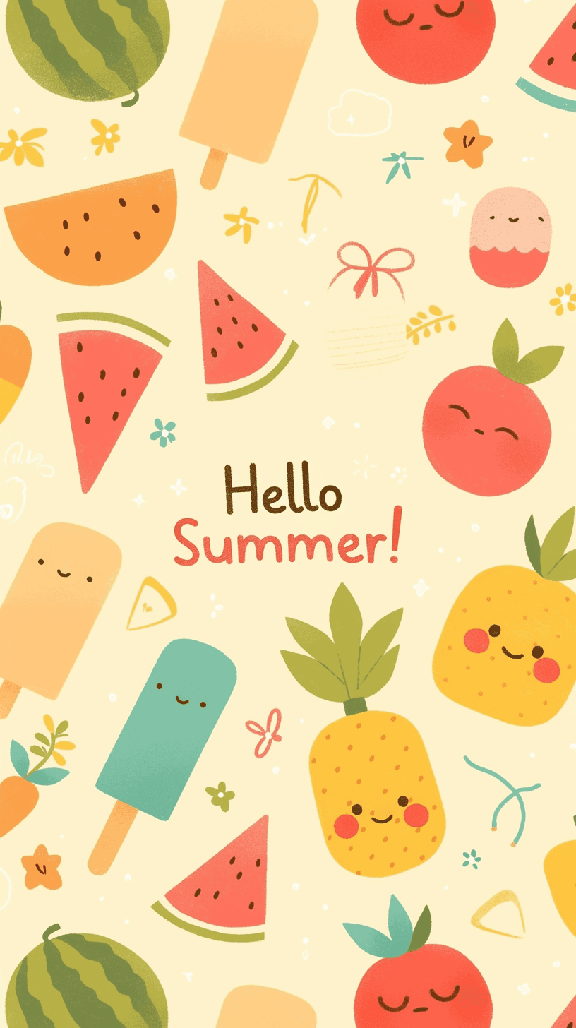 Fruit Kick original repeating artwork