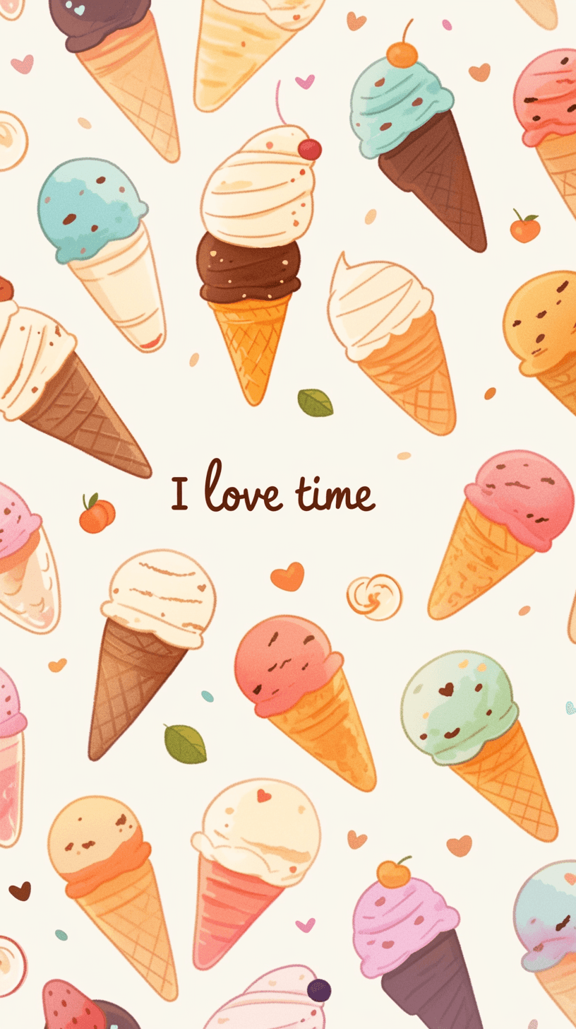 Ice Cream Spring original repeating artwork