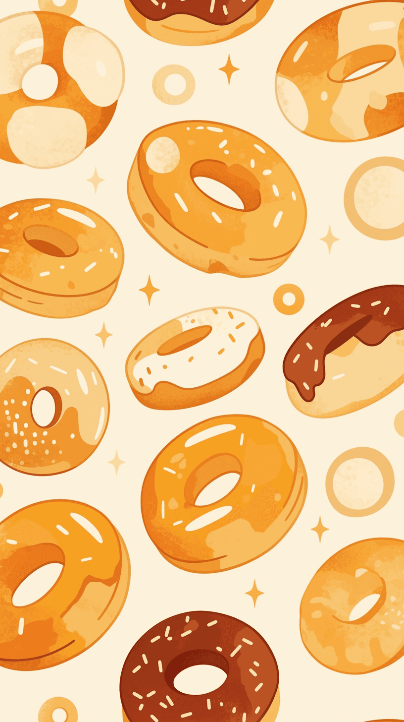 Donut Golden original repeating artwork