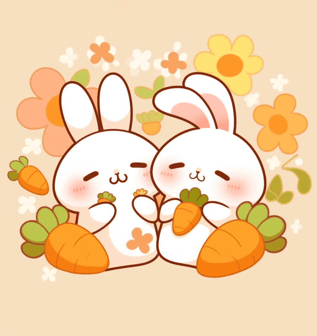 Bunny Chase original repeating artwork