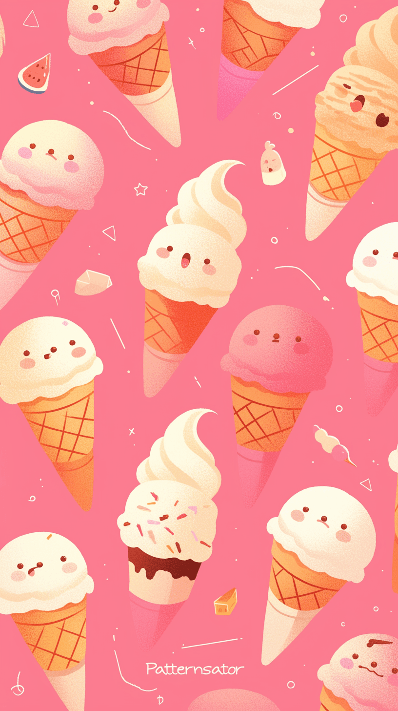 Ice Cream Buzz original repeating artwork