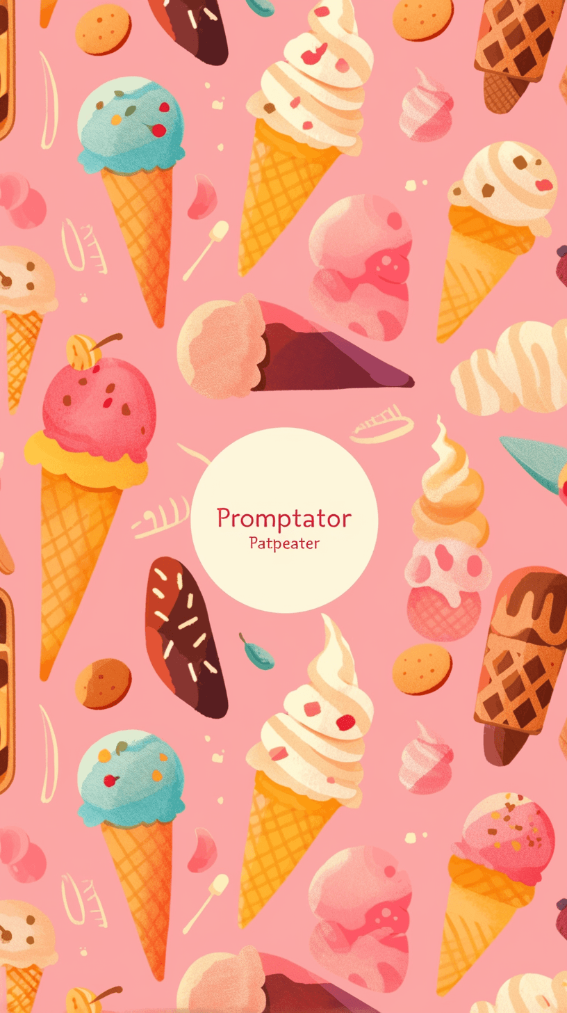 Ice Cream Roam original repeating artwork