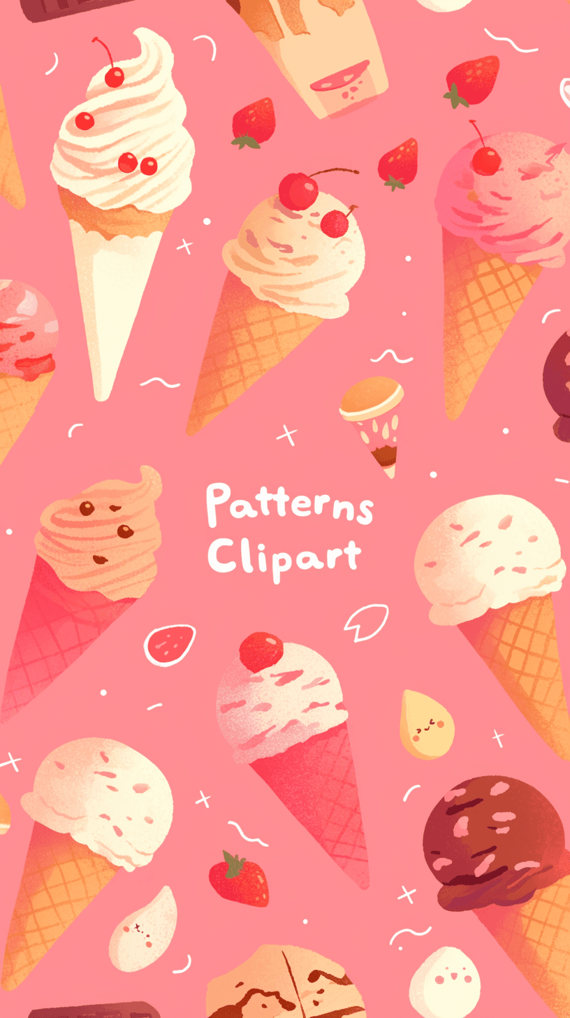 Ice Cream Gleam original repeating artwork