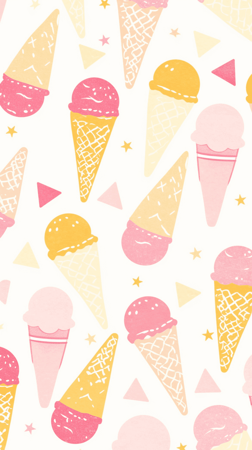Ice Cream Chase original repeating artwork