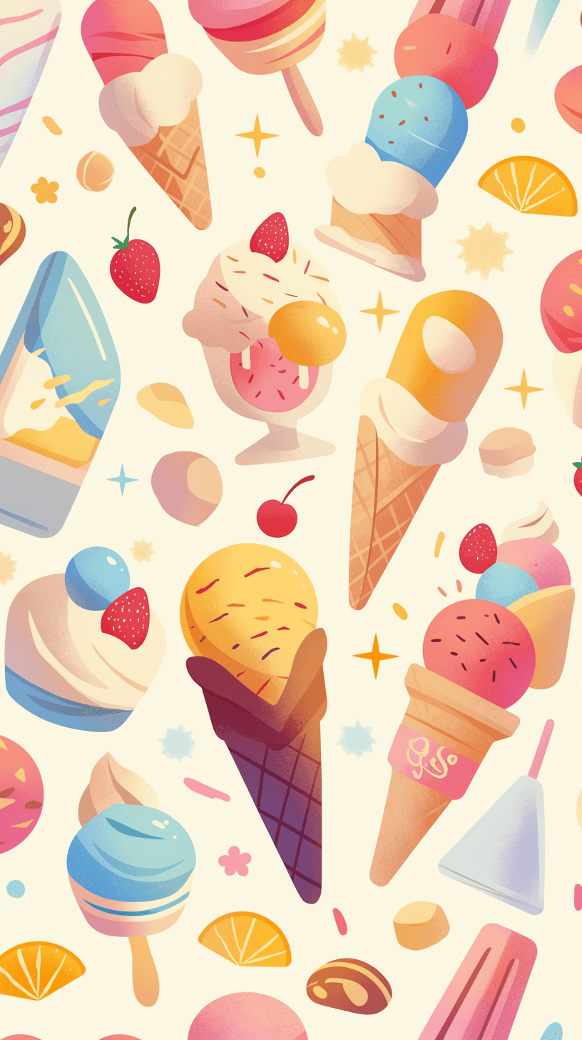 Ice Cream Tint original repeating artwork