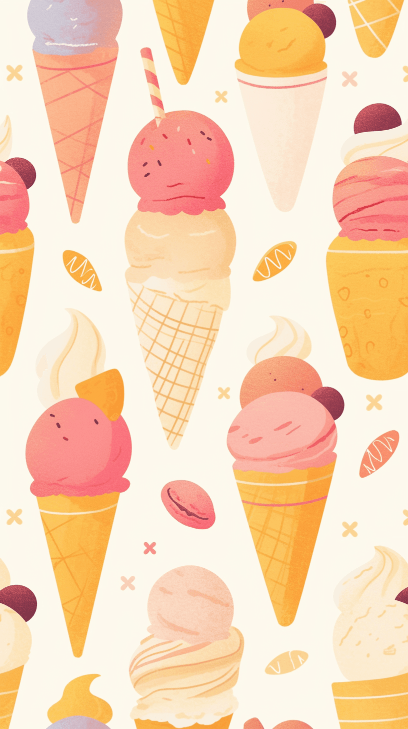 Ice Cream Seek original repeating artwork