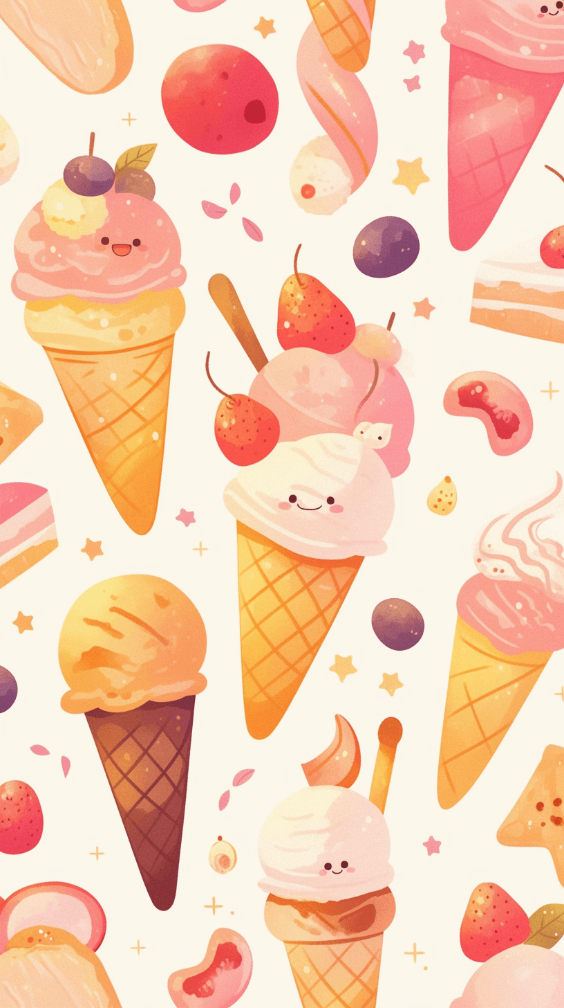 Ice Cream Drift original repeating artwork