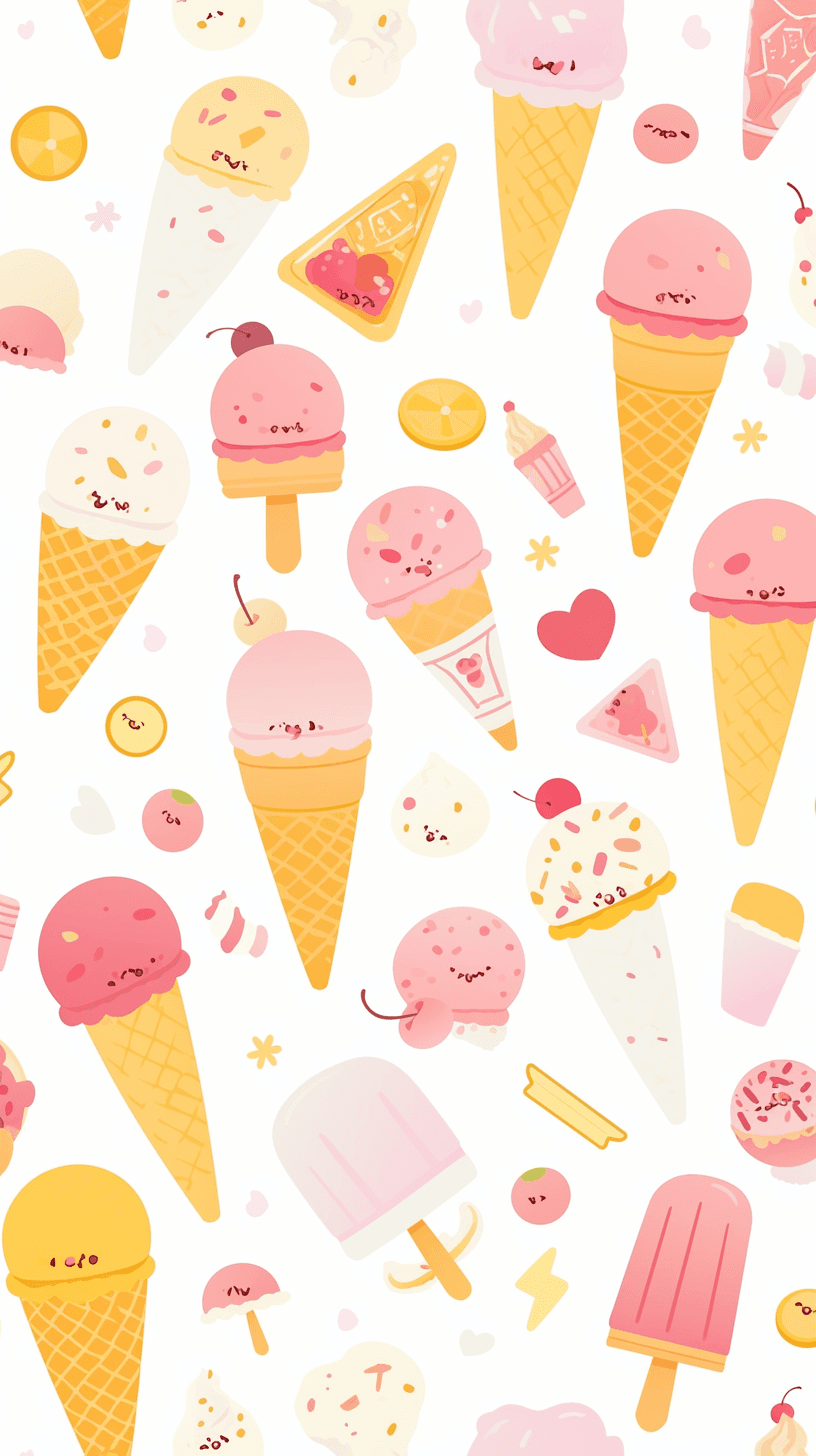Ice Cream Gang original repeating artwork