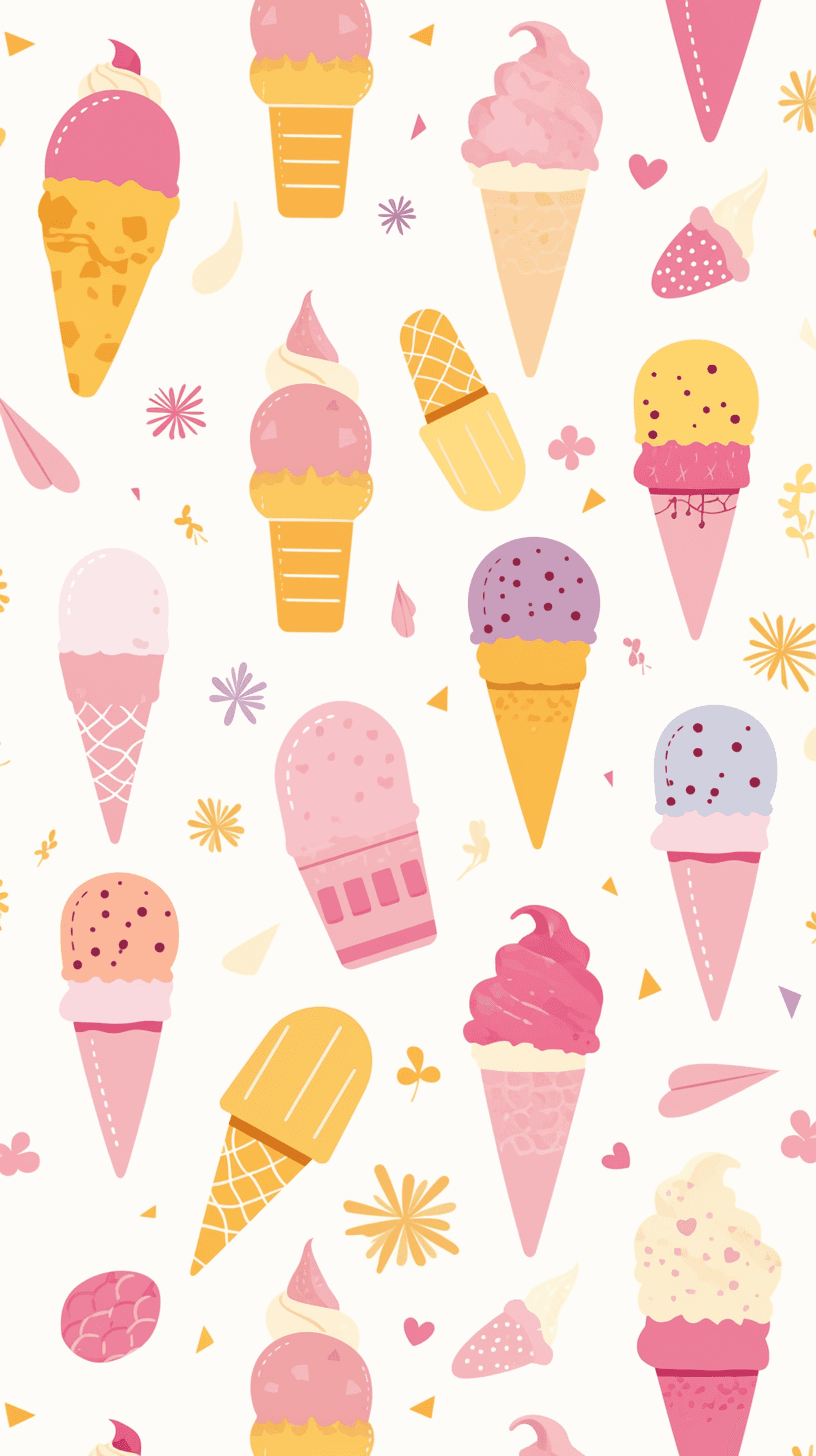 Ice Cream Uptown original repeating artwork