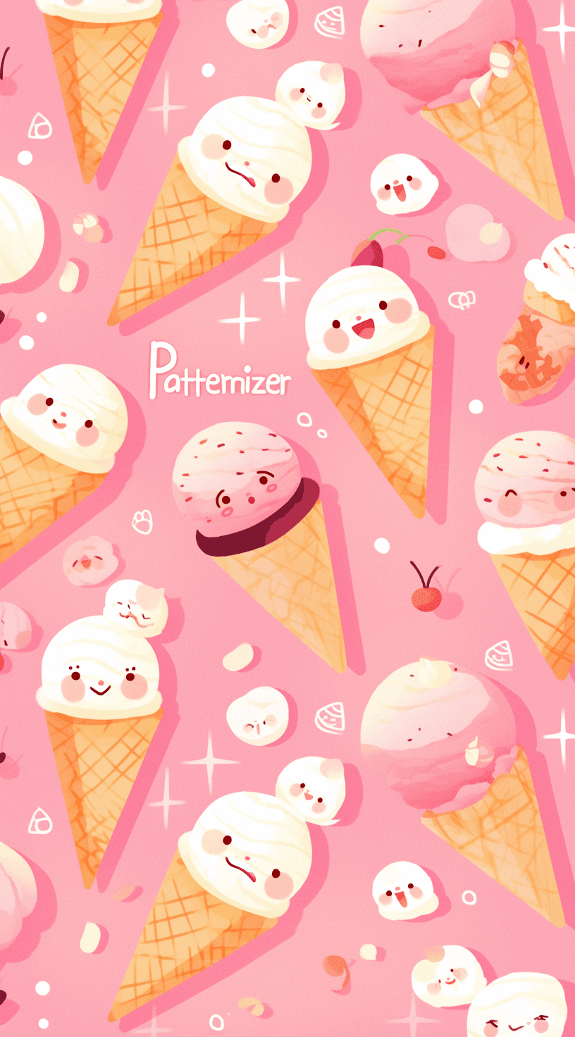 Ice Cream Rhythm original repeating artwork