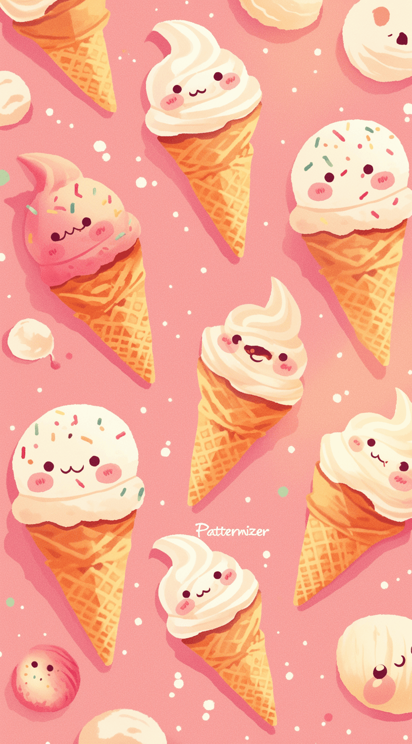 Ice Cream Crew original repeating artwork