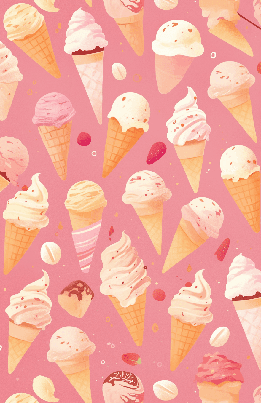 Ice Cream Rooftop original repeating artwork