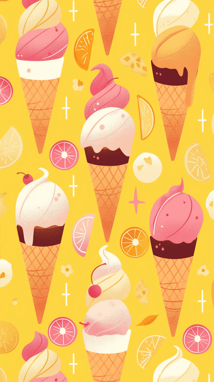 Ice Cream Parade original repeating artwork