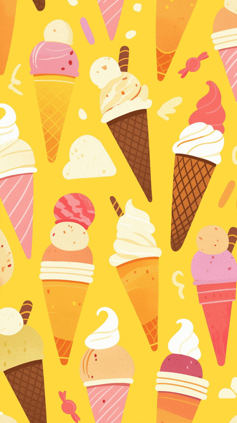 Ice Cream Carnival original repeating artwork