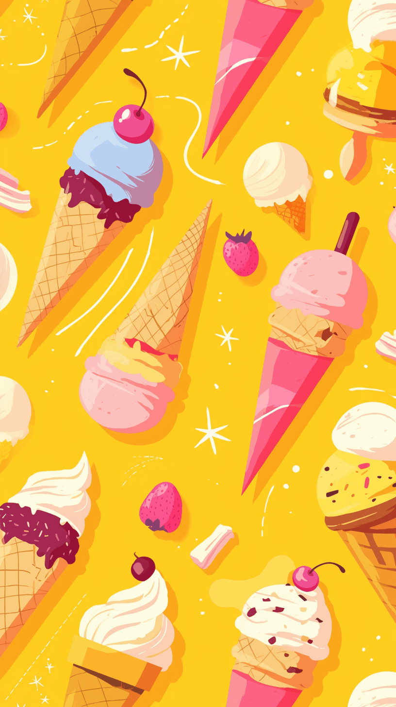 Ice Cream Groove original repeating artwork