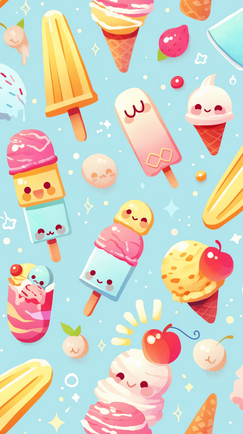 Ice Cream Rush original repeating artwork