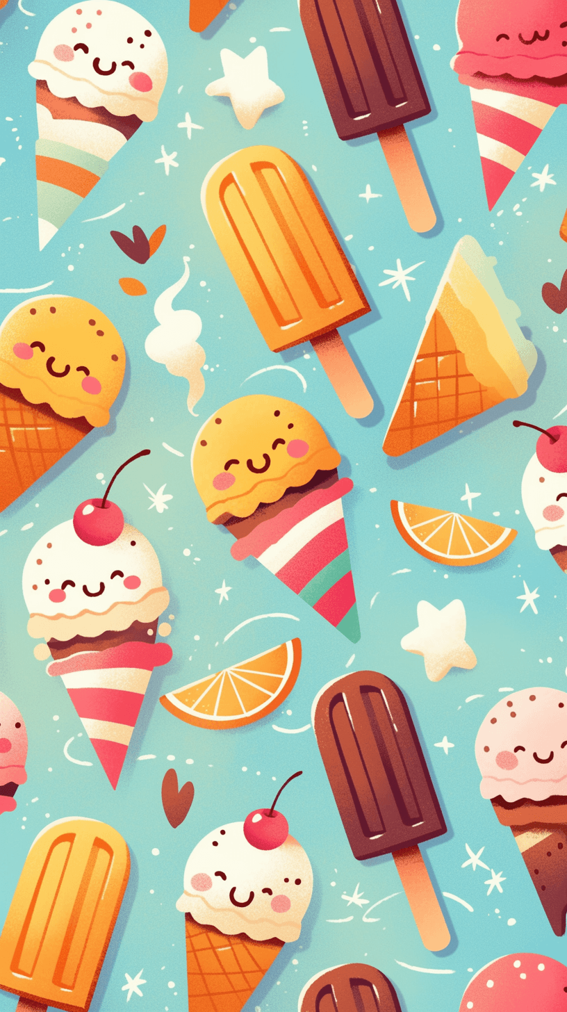 Ice Cream 113 original repeating artwork