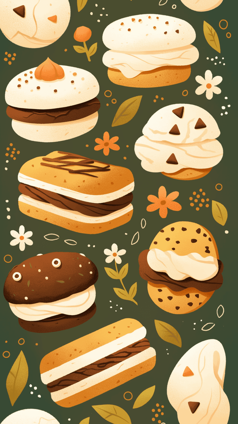 Dessert Pals original repeating artwork