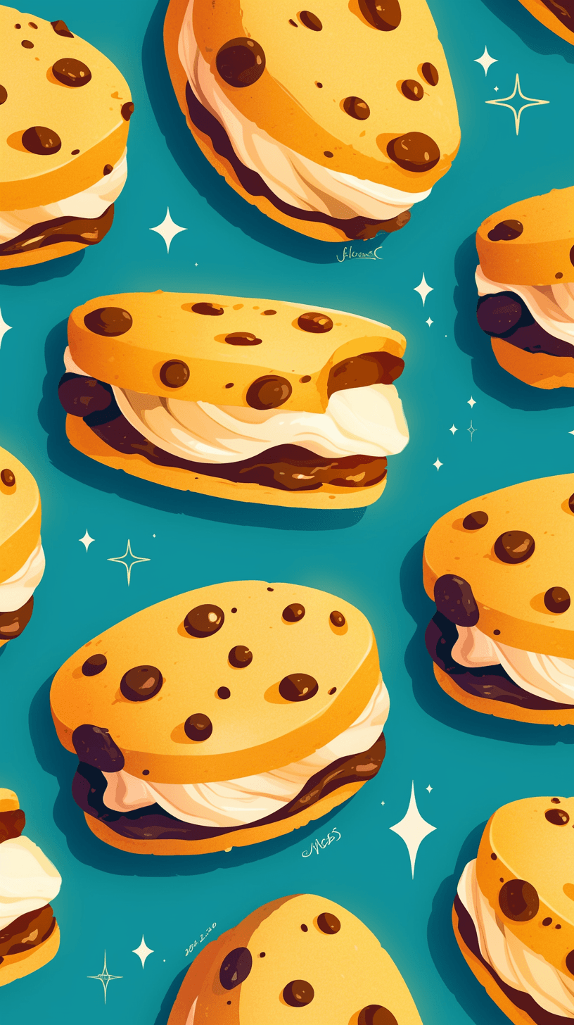 Dessert Carnival original repeating artwork