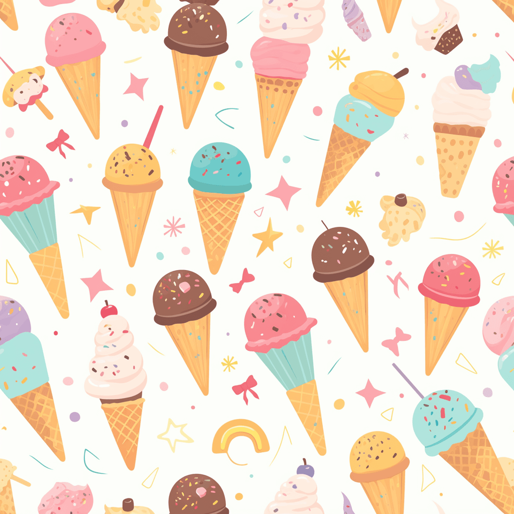 Ice Cream Show original repeating artwork