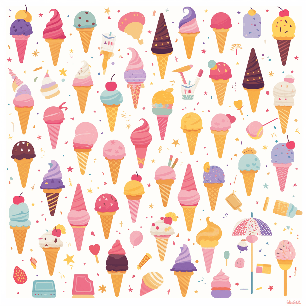 Ice Cream Twilight original repeating artwork