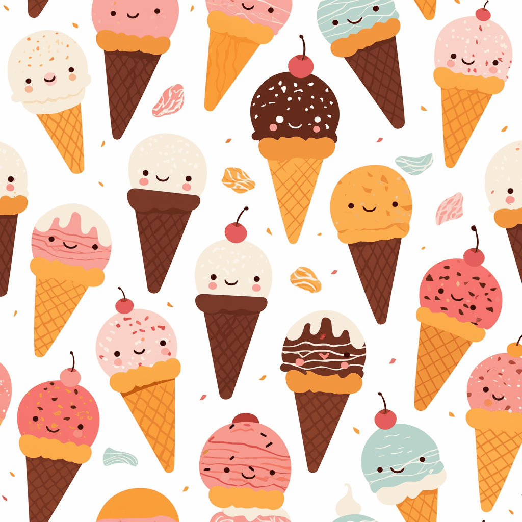 Ice Cream Bright original repeating artwork