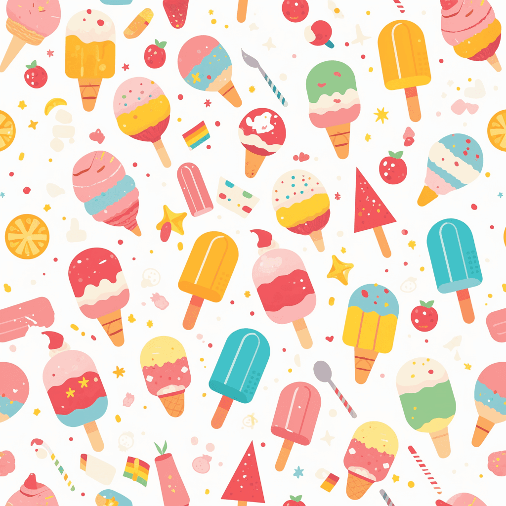 Ice Cream Squad original repeating artwork
