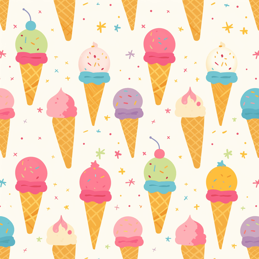 Ice Cream Beats original repeating artwork