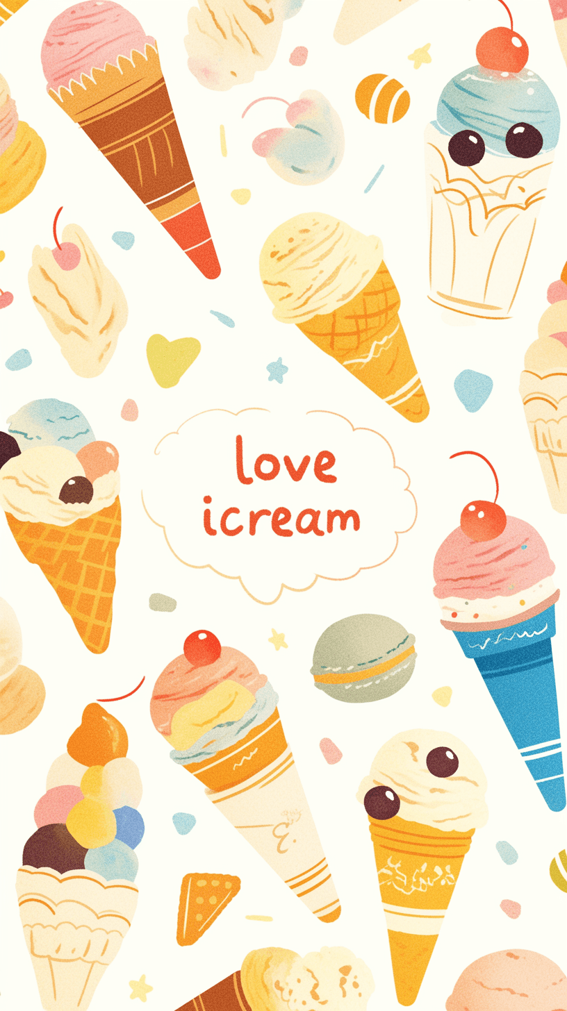 Ice Cream Sprint original repeating artwork