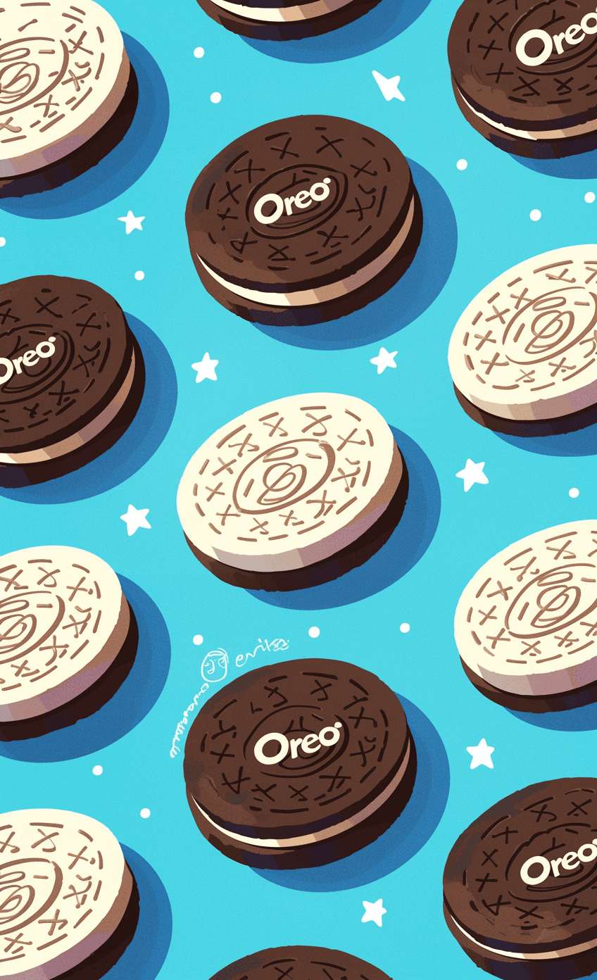 Oreo Pals original repeating artwork