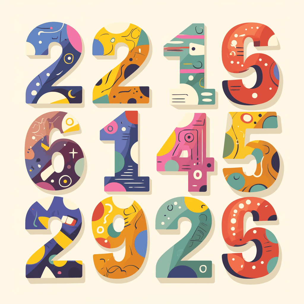 Geo Number 135 original repeating artwork