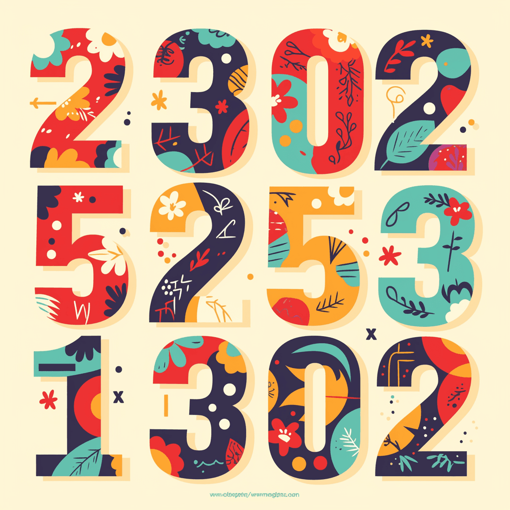 Geo Number 486 original repeating artwork