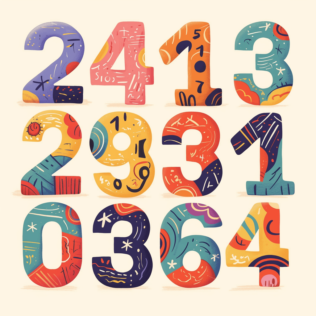 Geo Number 125 original repeating artwork