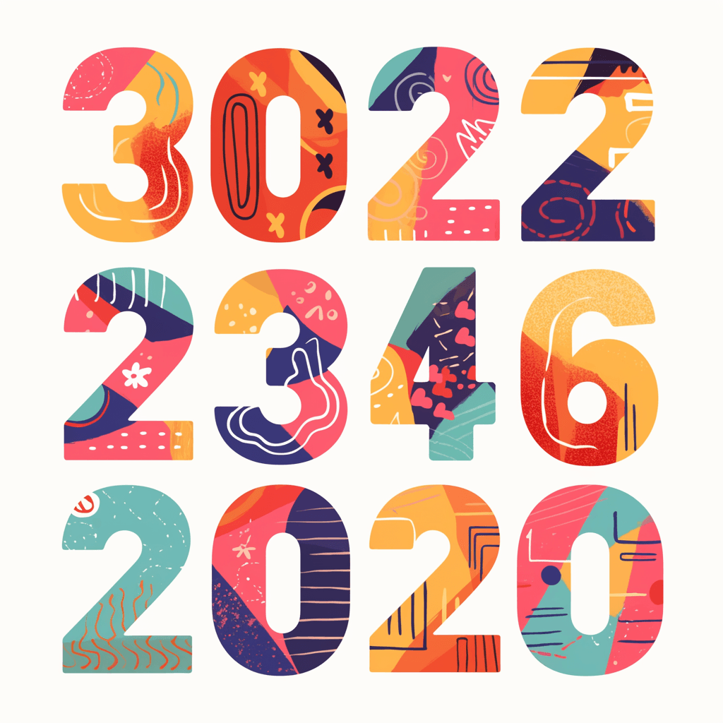 Geo Number 334 original repeating artwork