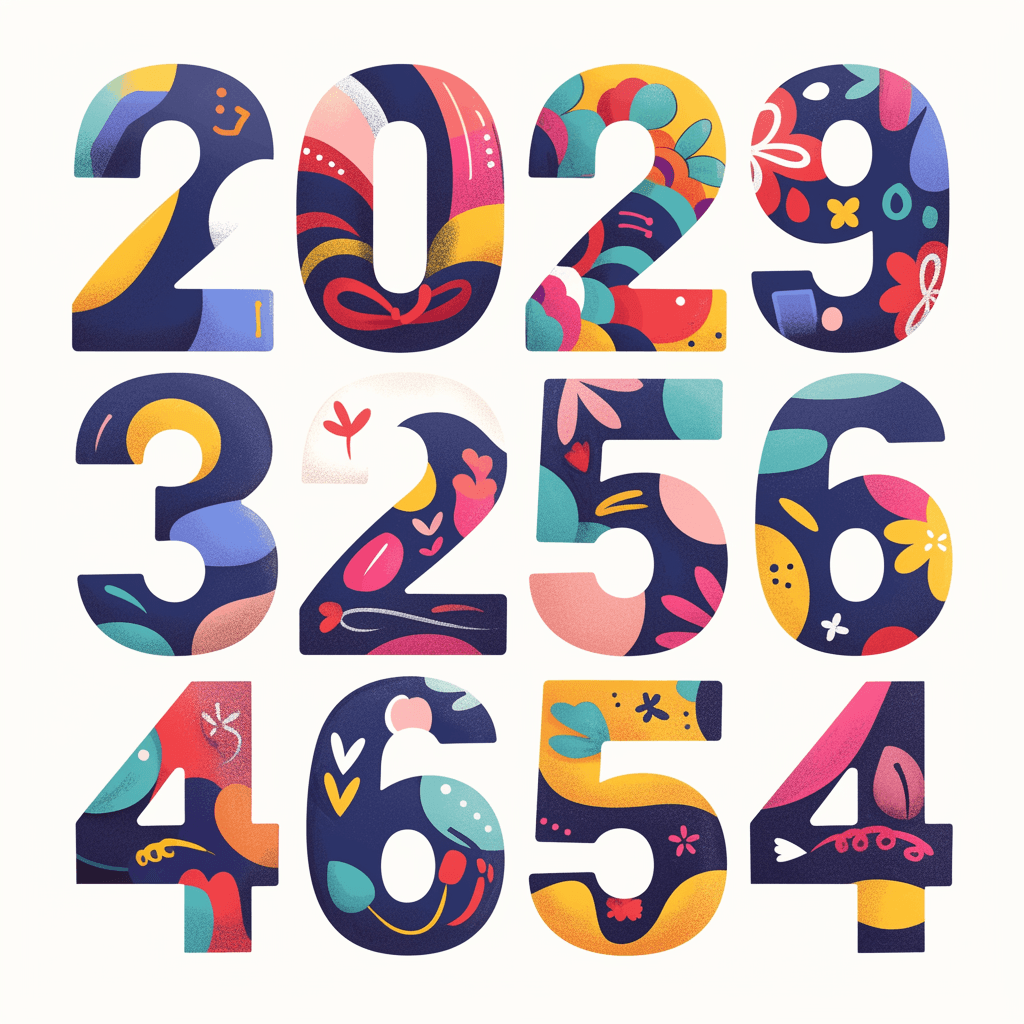 Geo Number 052 original repeating artwork