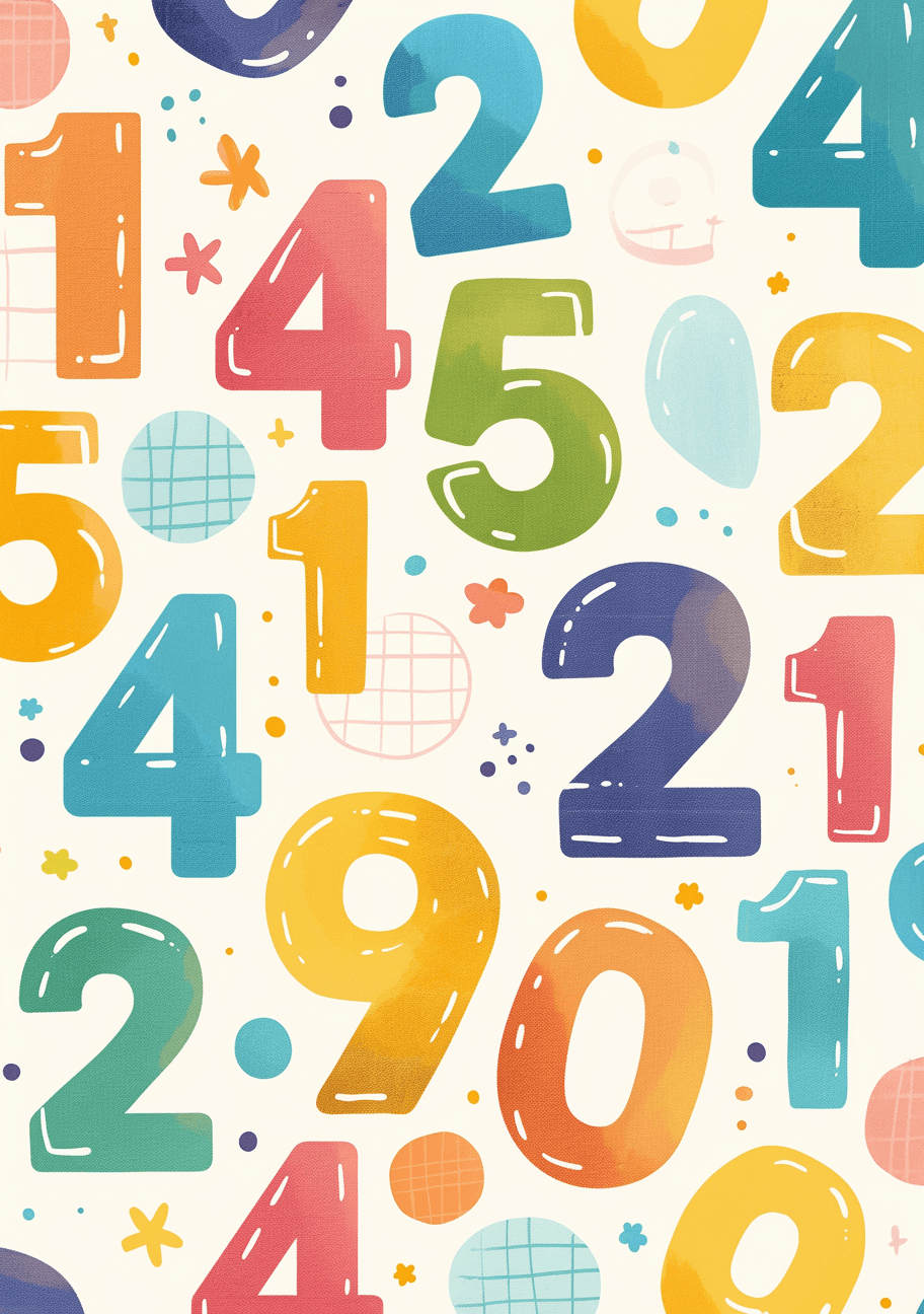 Geo Number 214 original repeating artwork