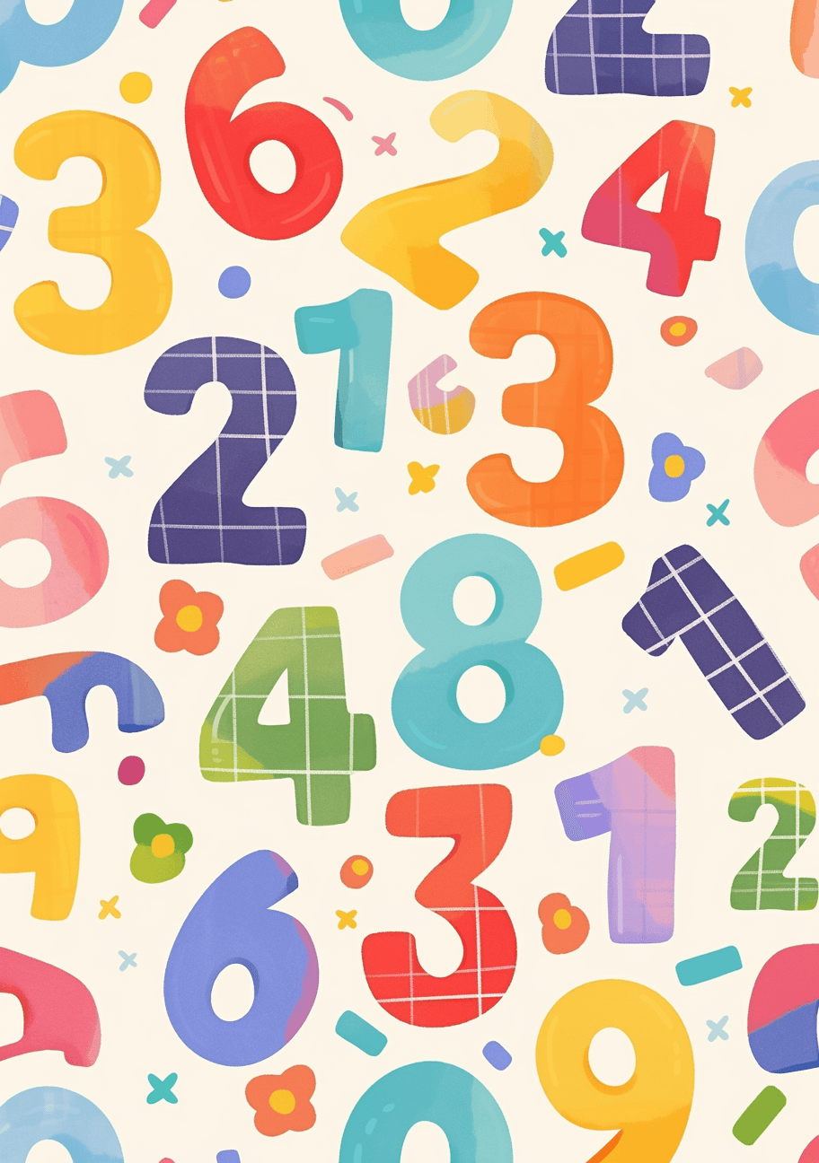 Geo Number 124 original repeating artwork