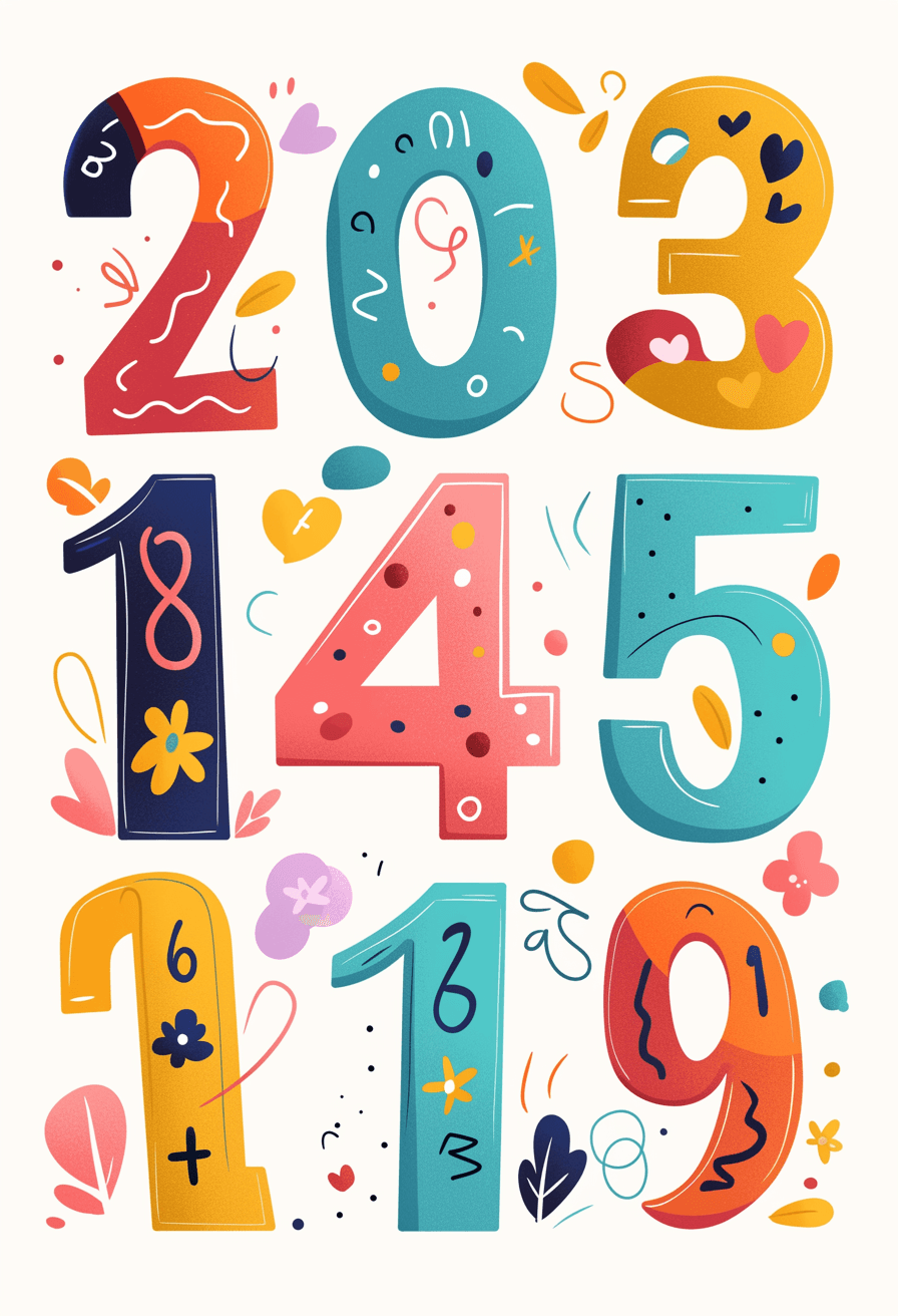 Geo Number 213 original repeating artwork