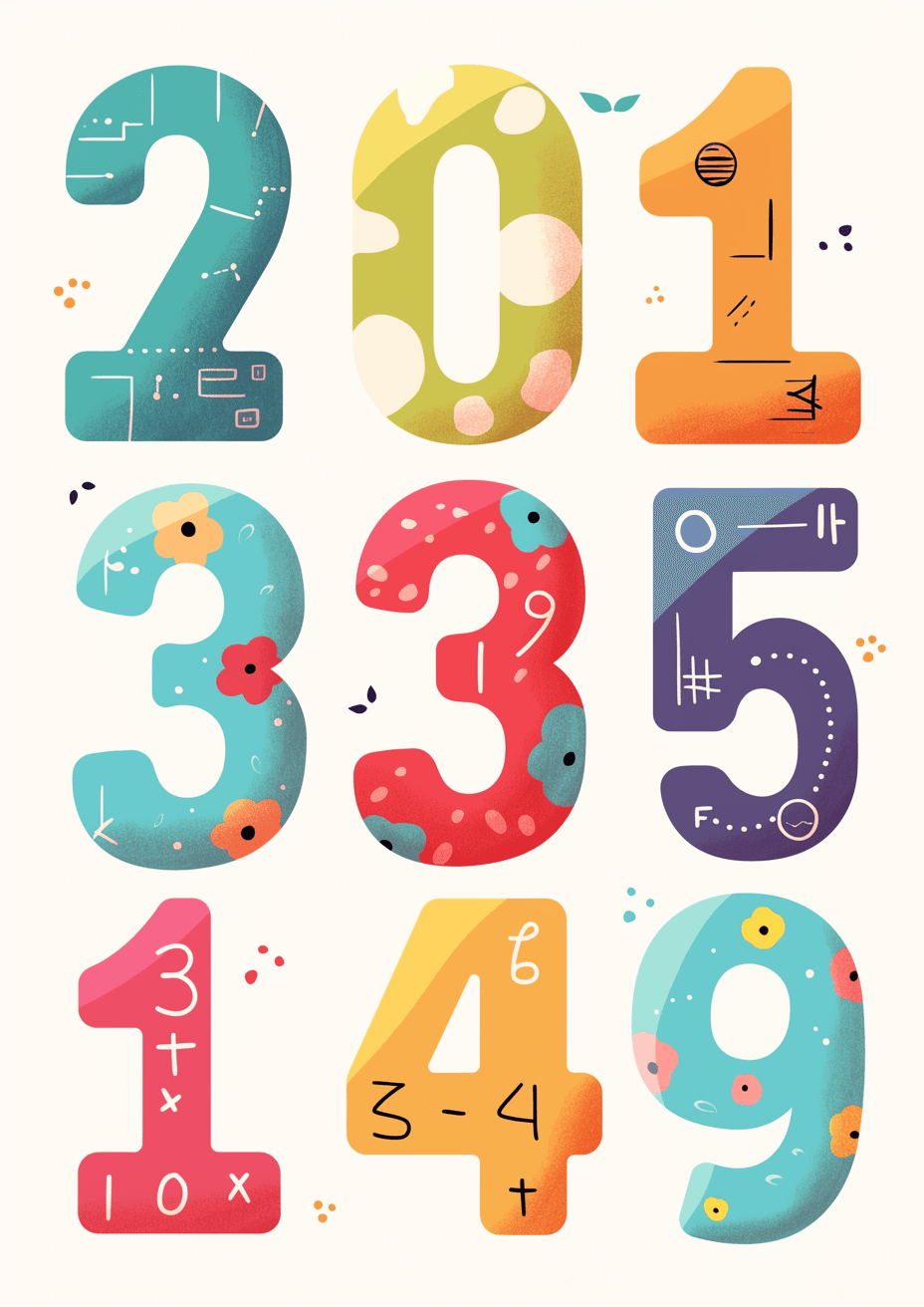 Geo Number 470 original repeating artwork