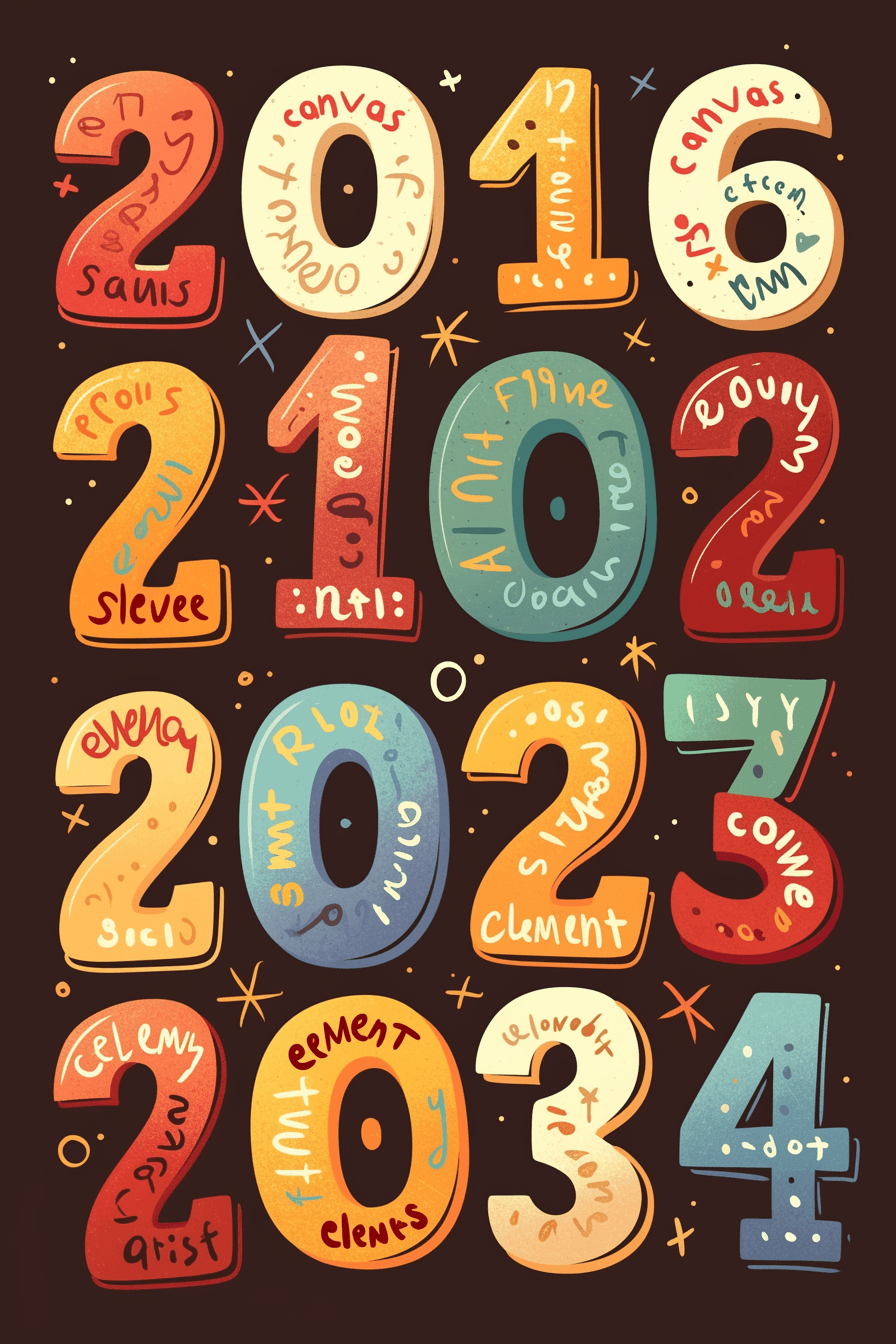 Geo Number 251 original repeating artwork