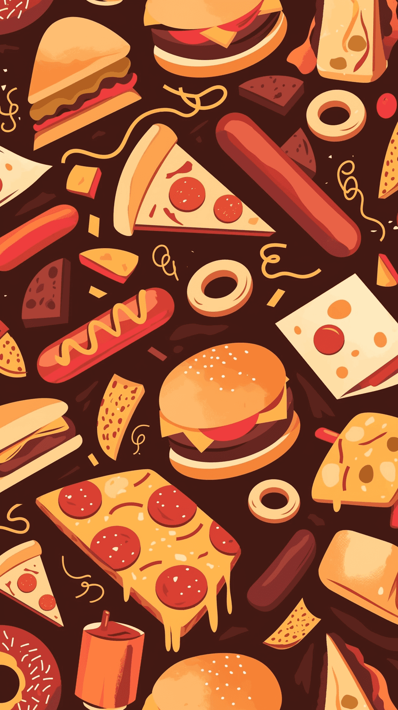 Burger 002 original repeating artwork