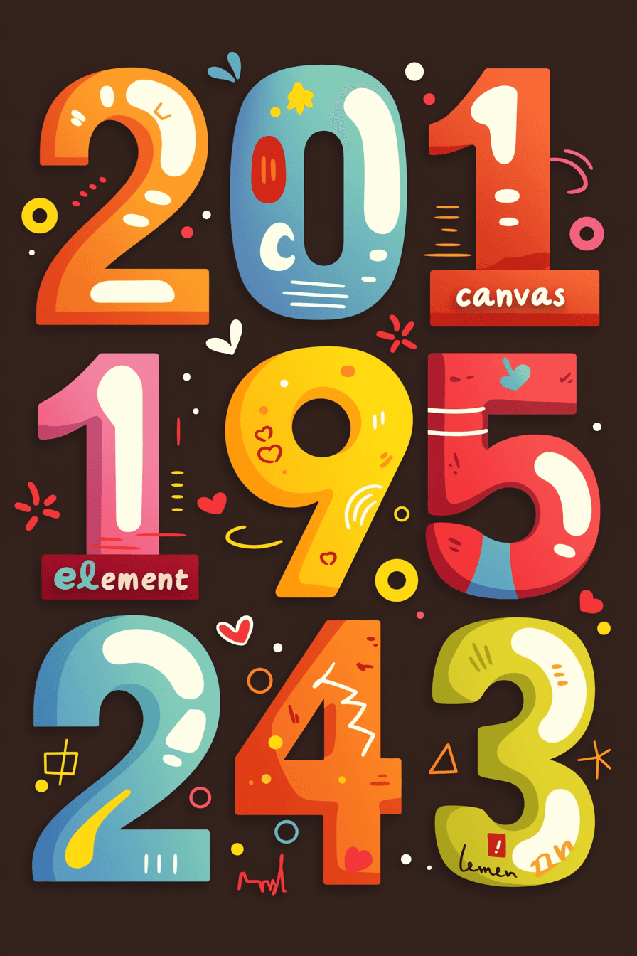 Geo Number 197 original repeating artwork