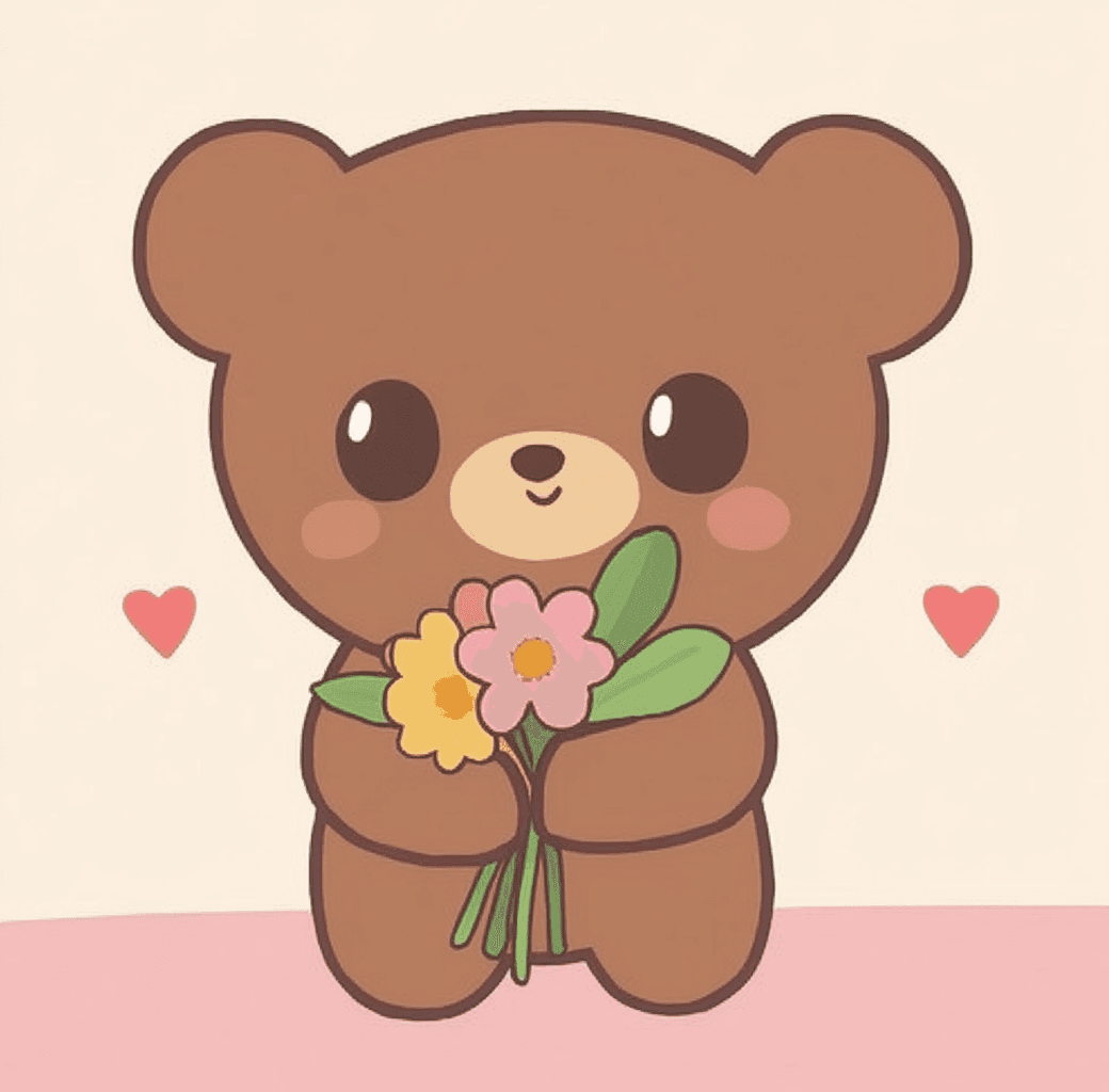 Bear Winter original repeating artwork