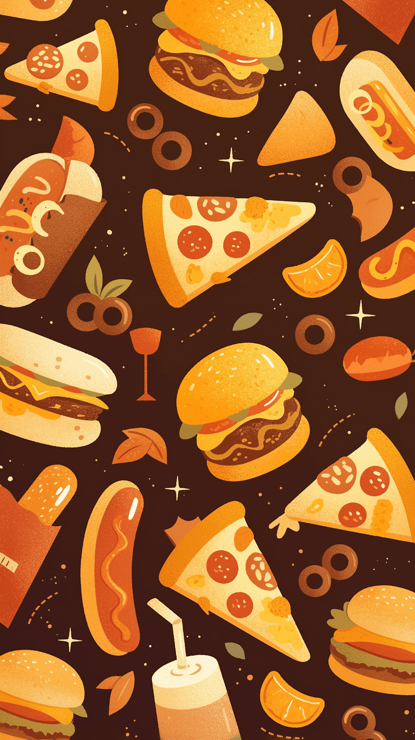 Burger Crew original repeating artwork