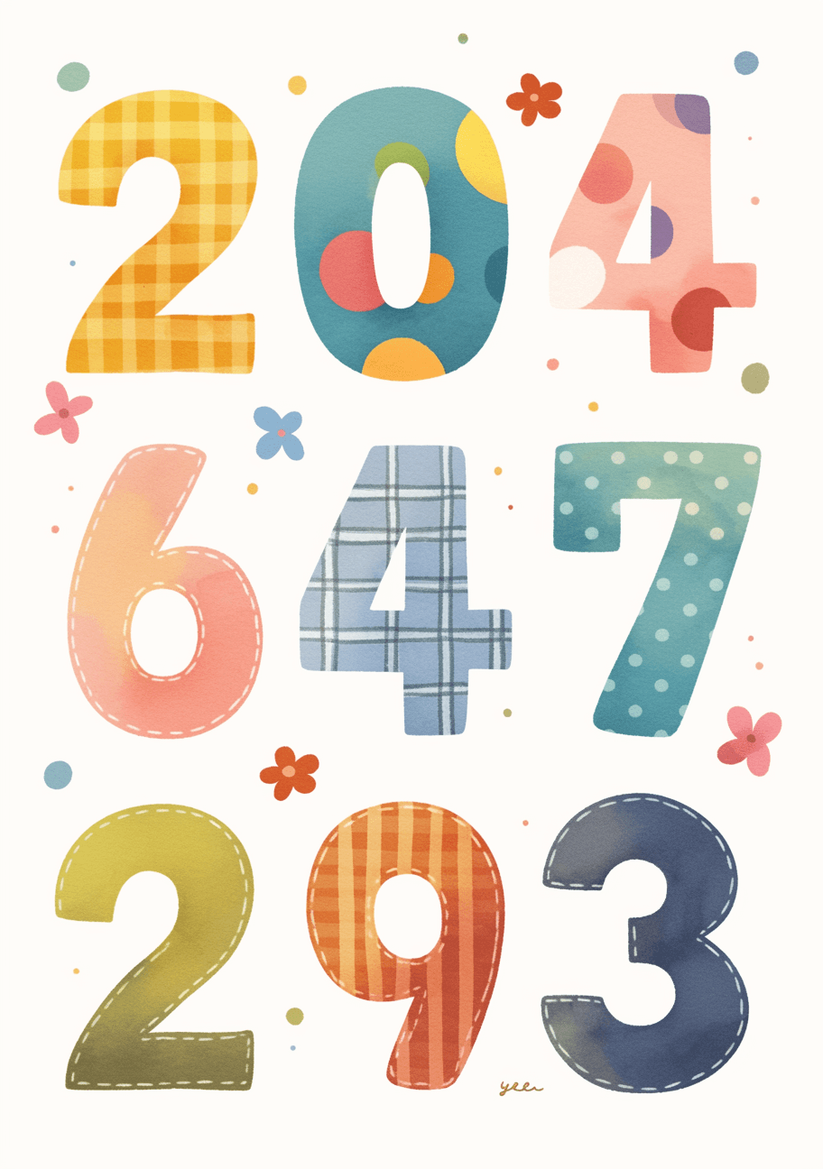 Geo Number 465 original repeating artwork