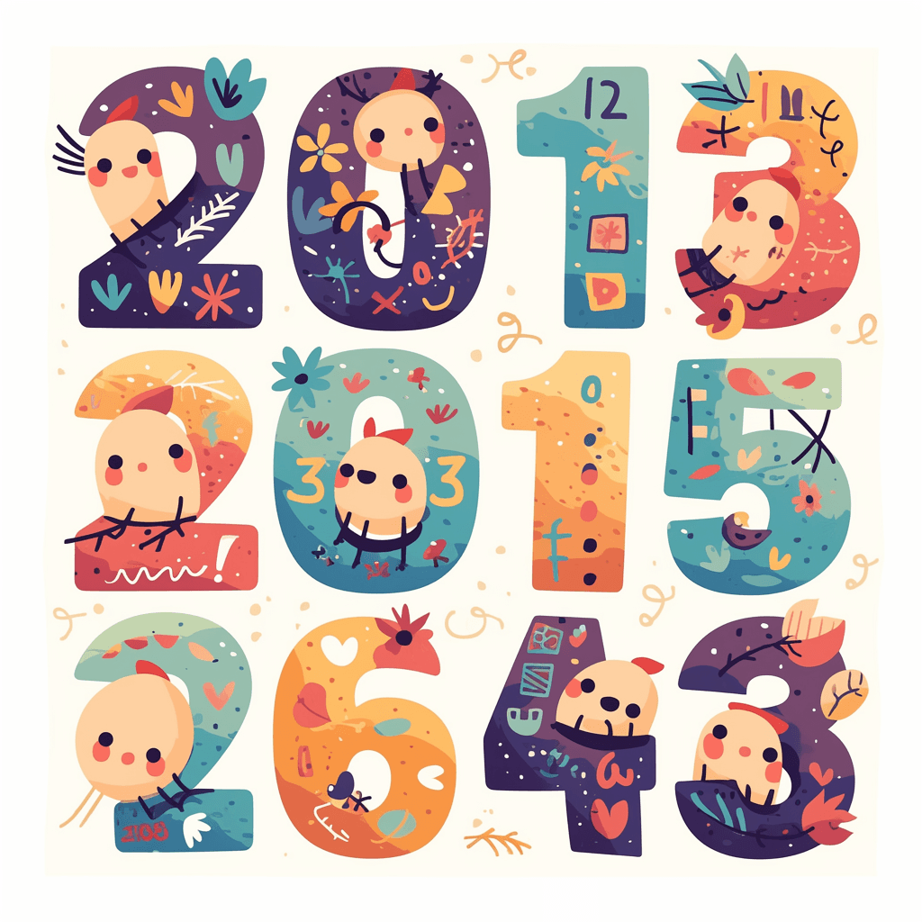 Geo Number 500 original repeating artwork