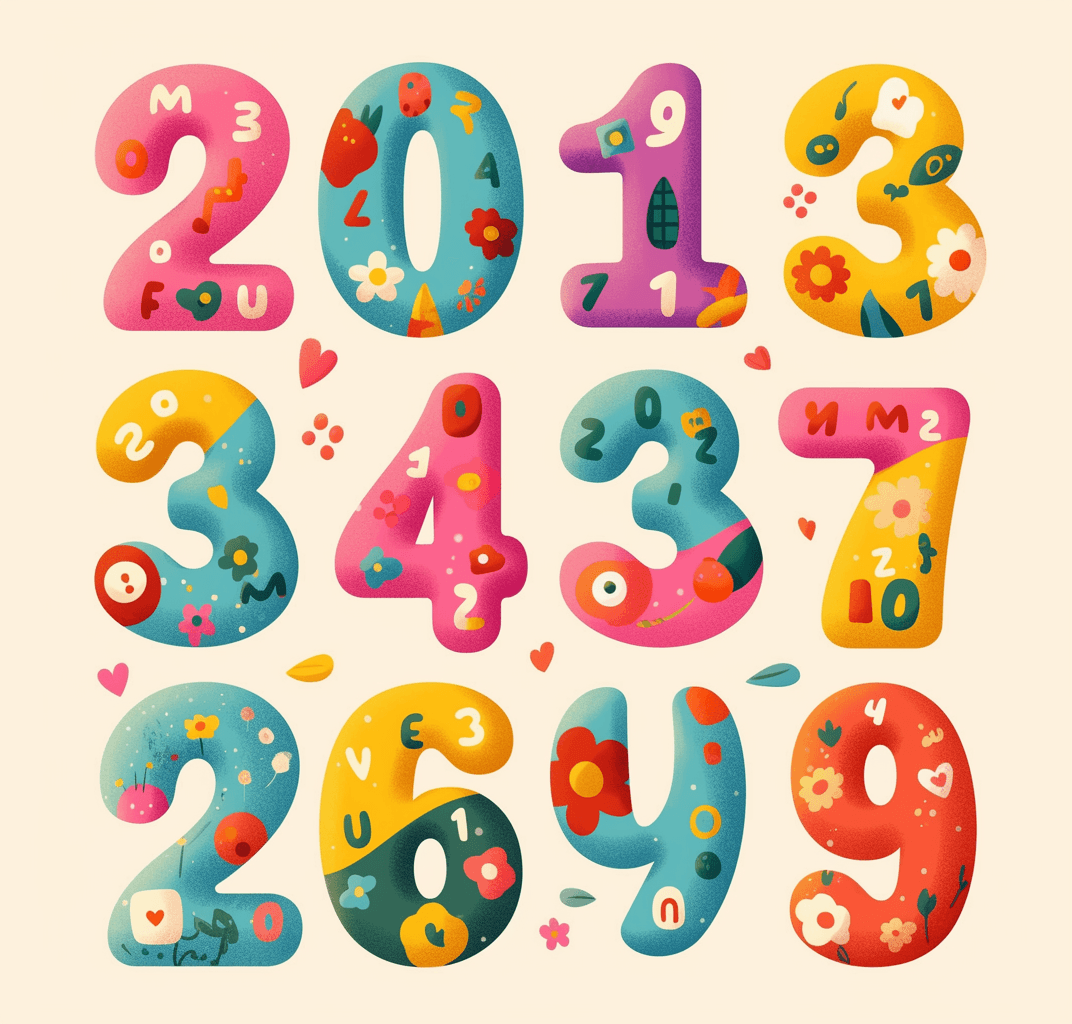 Geo Number 357 original repeating artwork