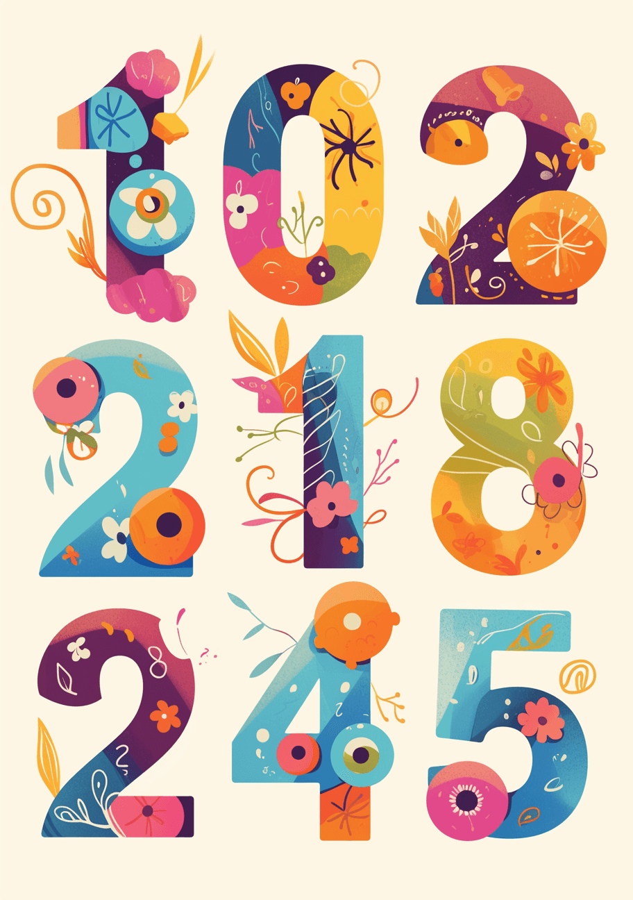 Geo Number 229 original repeating artwork