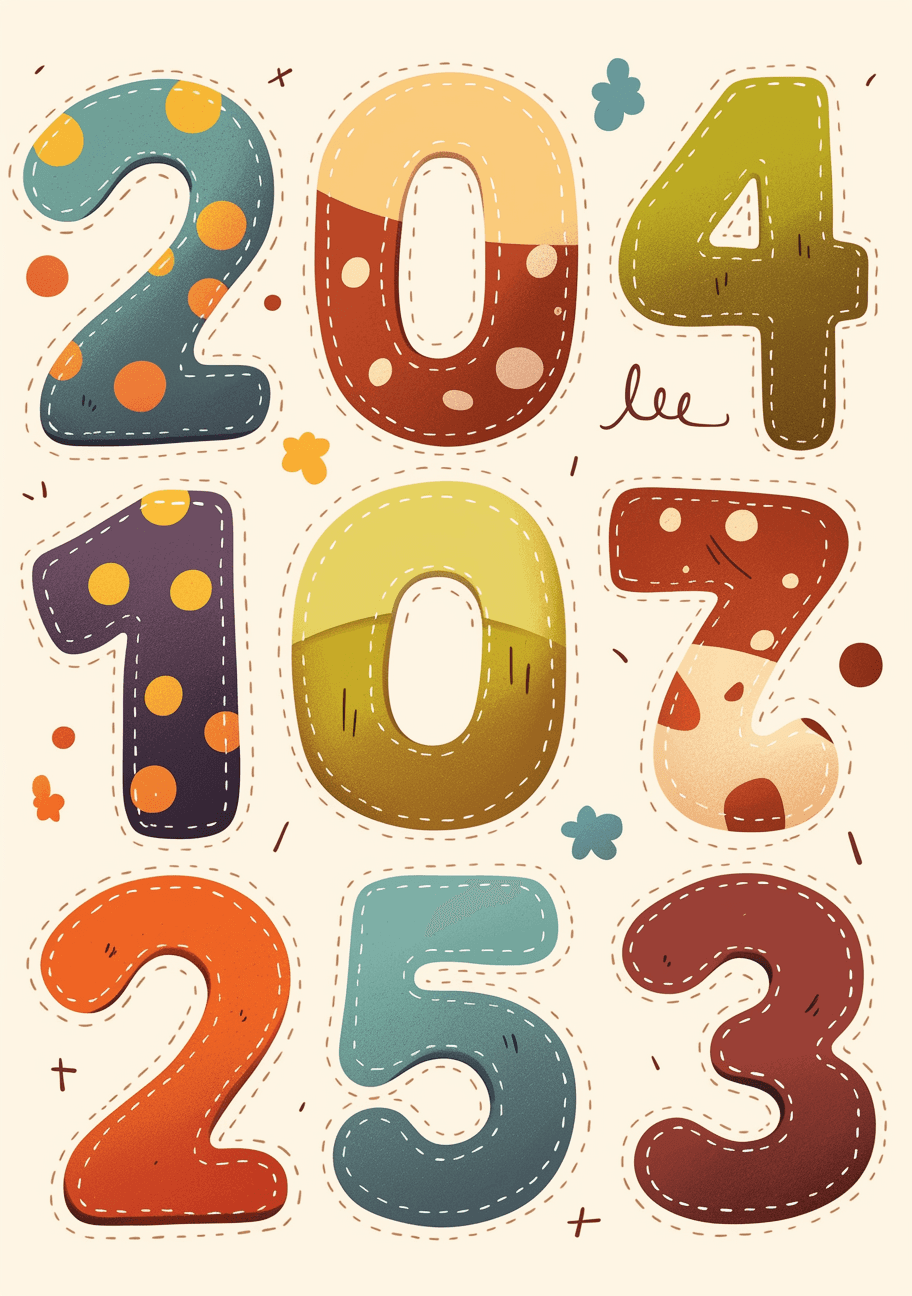 Geo Number 355 original repeating artwork