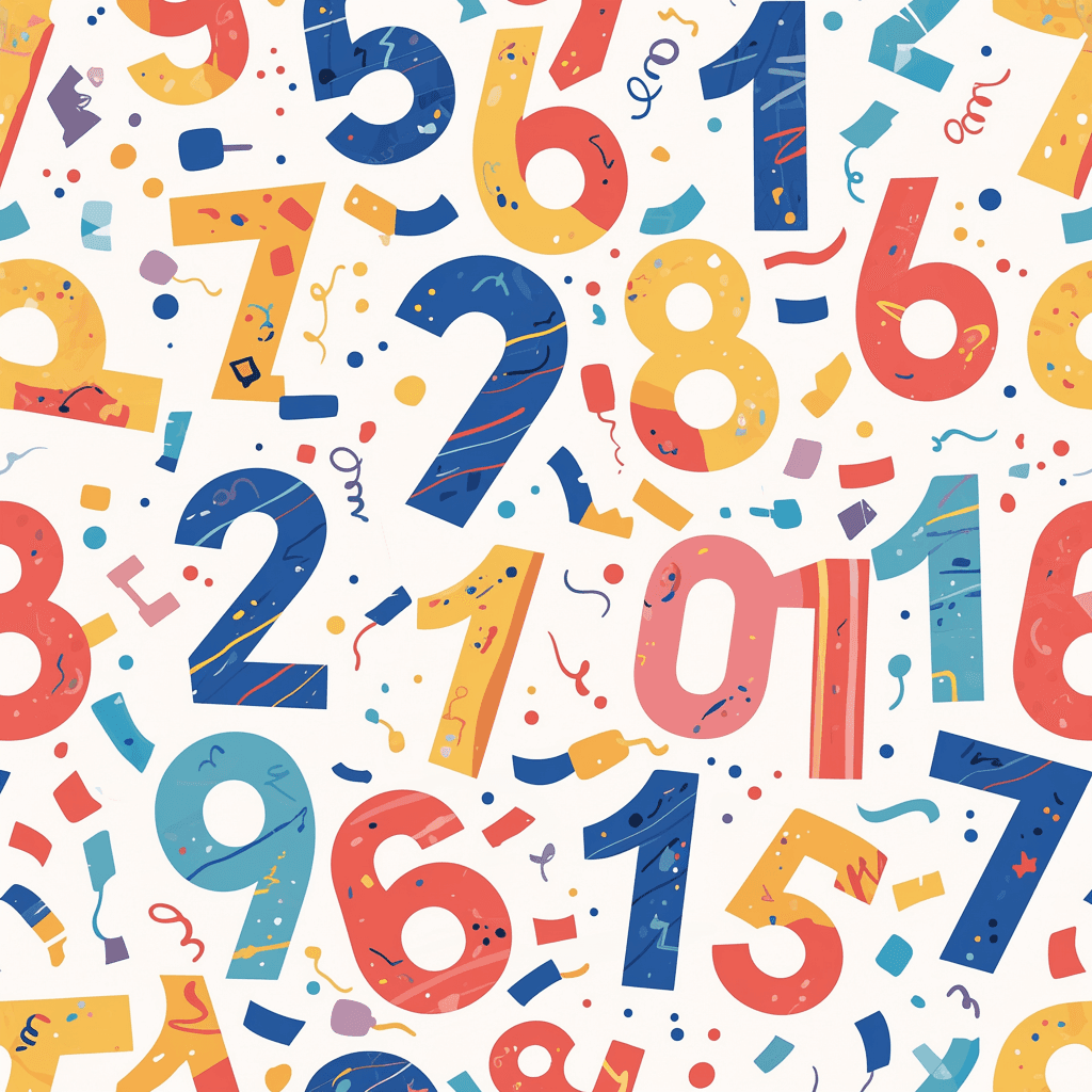 Geo Number 354 original repeating artwork